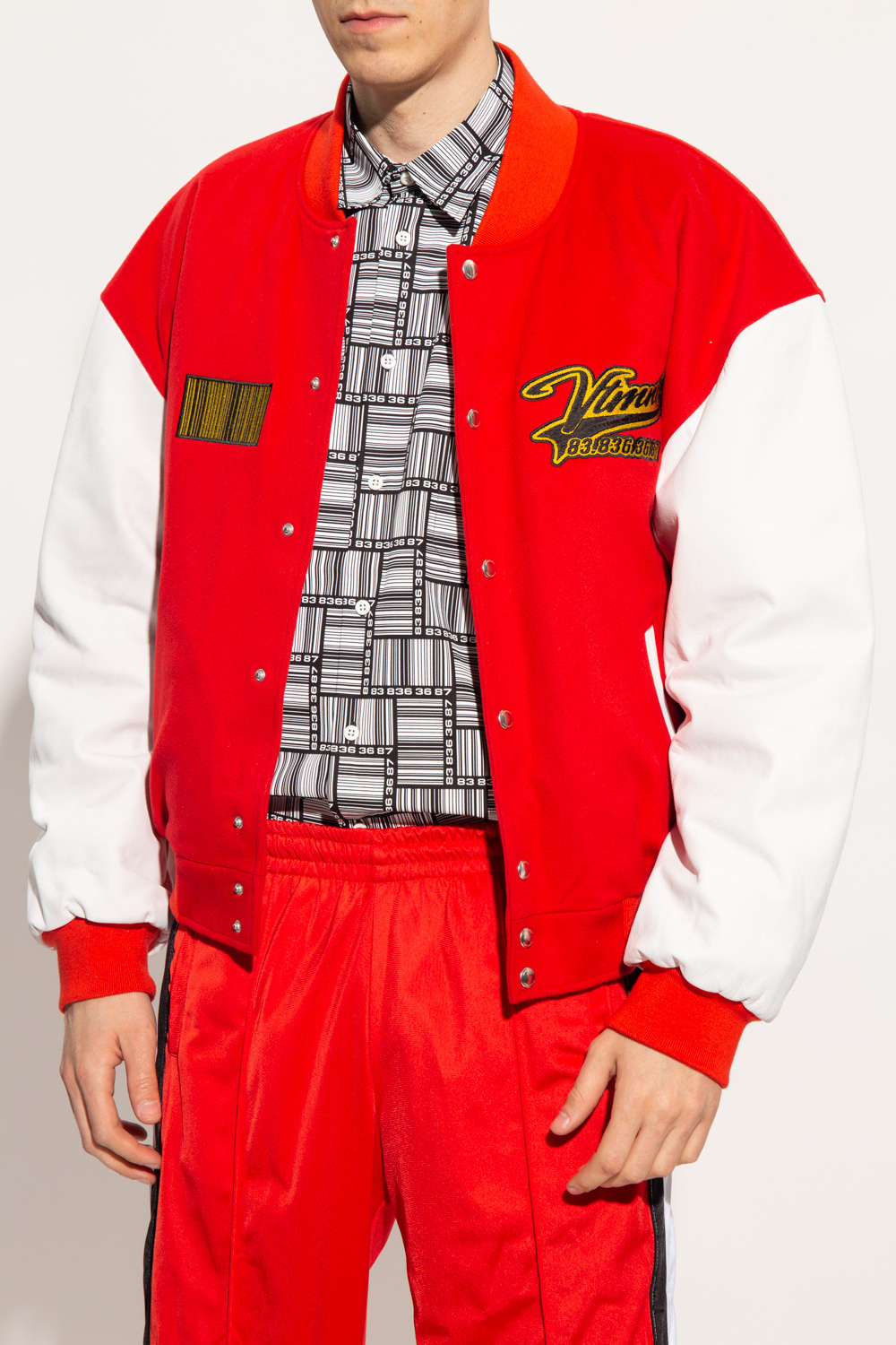 Bomber jacket 2025 red and white